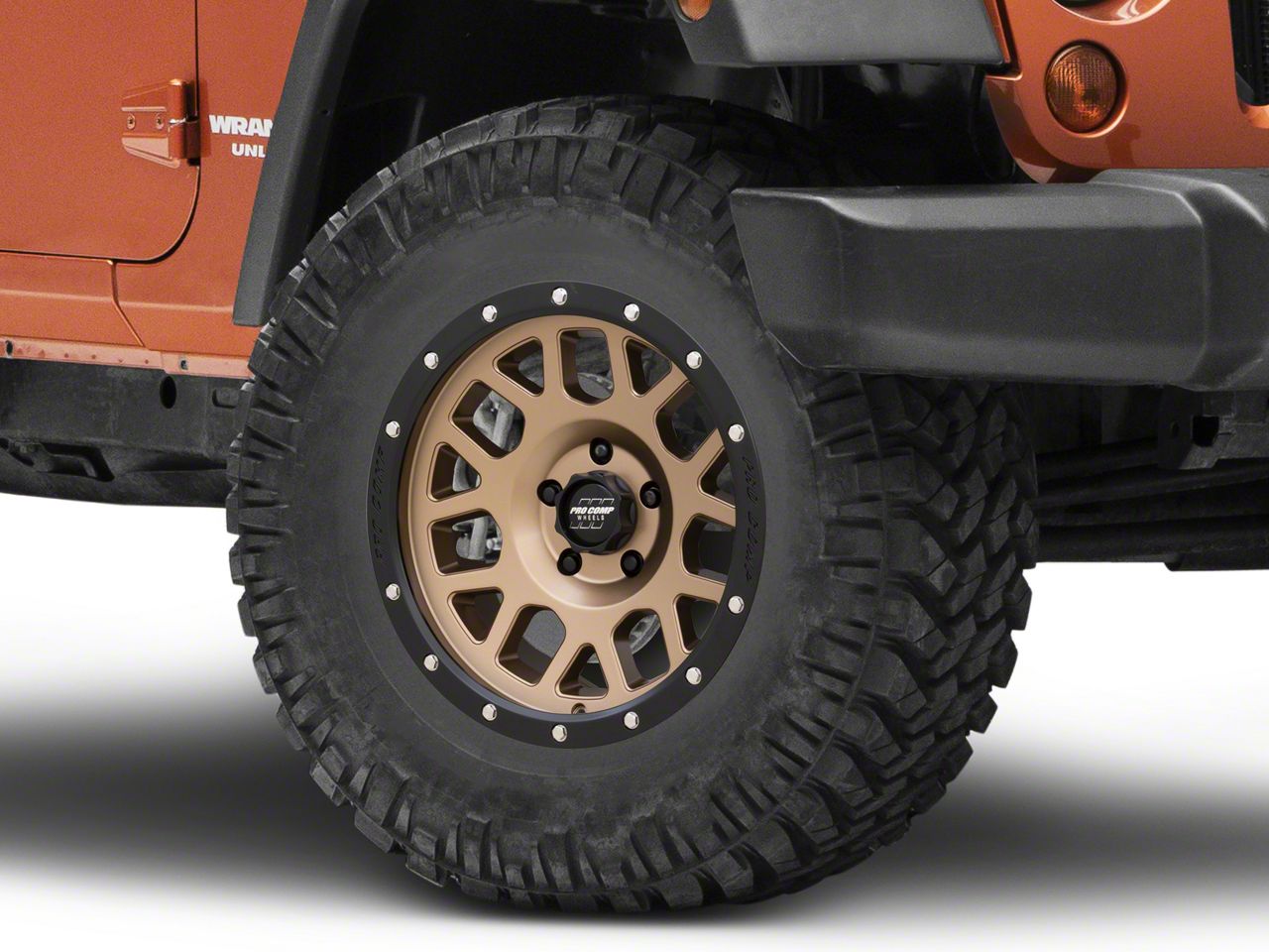 Pro Comp Wheels Jeep Wrangler Vertigo Matte Bronze with Black Lip Wheel ...