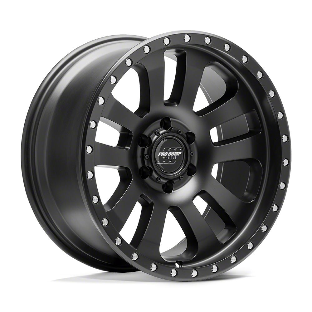 Pro Comp Wheels Jeep Wrangler Prodigy Matte Black Wheel; 17x9; -6mm ...