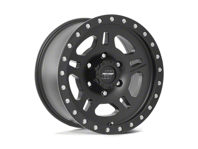 Pro Comp Wheels La PAZ Satin Black Wheel; 16x8 (87-95 Jeep Wrangler YJ)