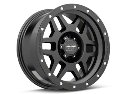 Pro Comp Wheels Phaser Satin Black 6-Lug Wheel; 18x9; 12mm Offset (16-24 Titan XD)