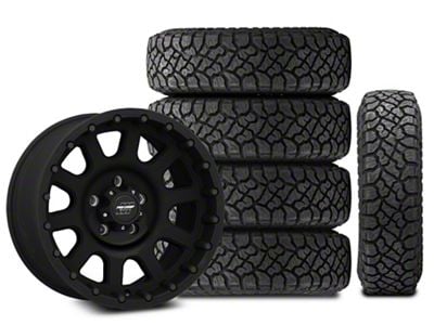 17x9 Pro Comp Wheels 32 Series & 33in Kenda All-Terrain KLEVER R/T KR601 Tire Package; Set of 5 (07-18 Jeep Wrangler JK)