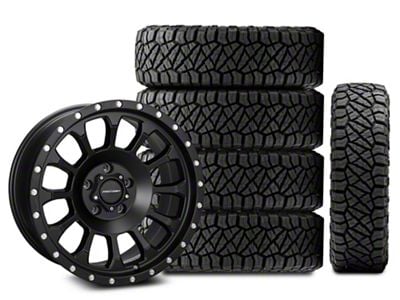 18x9 Pro Comp Wheels Rockwell & 33in NITTO All-Terrain Ridge Grappler A/T Tire Package; Set of 5 (18-24 Jeep Wrangler JL)