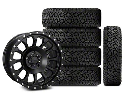 18x9 Pro Comp Wheels Rockwell & 35in Gladiator All-Terrain X-Comp A/T Tire Package; Set of 5 (18-24 Jeep Wrangler JL)