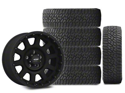 17x9 Pro Comp 32 Series Wheel & 34in Falken All-Terrain Wildpeak A/T3W Tire Package; Set of 5 (18-24 Jeep Wrangler JL)