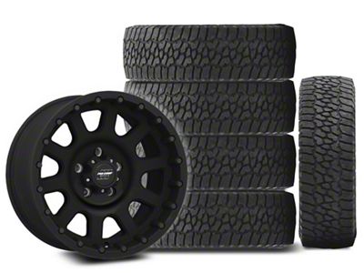 17x9 Pro Comp 32 Series Wheel & 33in Falken All-Terrain Wildpeak A/T3W Tire Package; Set of 5 (18-24 Jeep Wrangler JL)