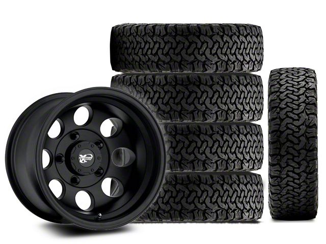 17x9 Pro Comp 69 Series Wheel & 33in BF Goodrich All-Terrain T/A KO Tire Package; Set of 5 (07-18 Jeep Wrangler JK)