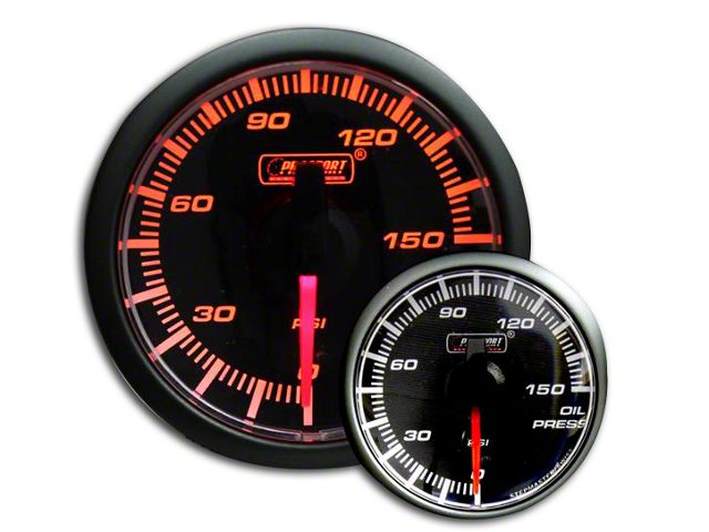 Prosport 45mm Oil Pressure Gauge; Electrical; 0-150 PSI (Universal; Some Adaptation May Be Required)