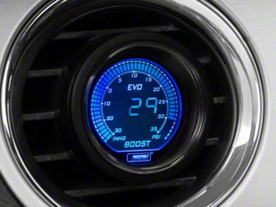 Prosport 52mm EVO Series Digital Boost Gauge; Electrical; 35 PSI; Blue/Red (Universal; Some Adaptation May Be Required)