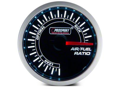 Prosport 52mm Performance Series Air/Fuel Ratio Gauge; Electrical; Blue/White (Universal; Some Adaptation May Be Required)