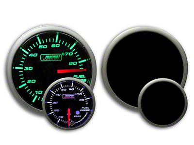 Prosport 52mm Premium Series Fuel Pressure Gauge; Electrical; Green/White (Universal; Some Adaptation May Be Required)