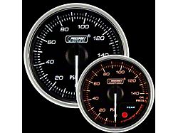 Prosport 52mm Supreme Series Oil Pressure Gauge; Electrical; Amber/White (Universal; Some Adaptation May Be Required)