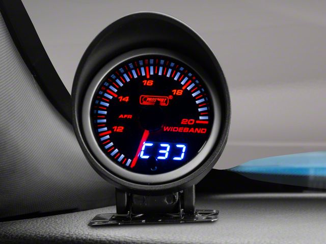 Prosport 60mm JDM Series Dual Display Wideband Air/Fuel Ratio Gauge; Amber/White (Universal; Some Adaptation May Be Required)