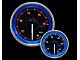 Prosport 52mm Crystal Blue Series Volt Gauge; Electrical; Amber/White with Blue Halo Ring (Universal; Some Adaptation May Be Required)