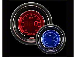 Prosport 52mm EVO Series Digital Boost Gauge; Electrical; 35 PSI; Blue/Red (Universal; Some Adaptation May Be Required)