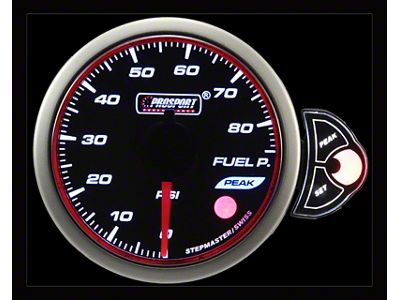 Prosport 52mm Halo Premium Series Fuel Pressure; Electrical; Blue/White/Amber (Universal; Some Adaptation May Be Required)