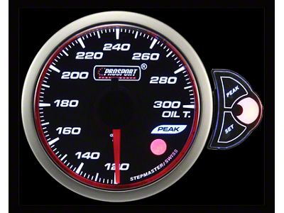 Prosport 52mm Halo Series Oil Temperature Gauge; Eletrical; Blue/White/Amber (Universal; Some Adaptation May Be Required)