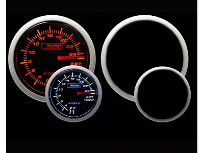 Prosport 52mm Performance Series Exhaust Gas Temperature Gauge; Electrical; Amber/White (Universal; Some Adaptation May Be Required)