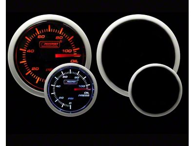 Prosport 52mm Performance Series Oil Pressure Gauge; Electrical; Amber/White (Universal; Some Adaptation May Be Required)