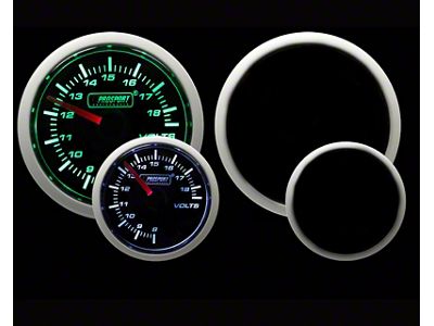 Prosport 52mm Performance Series Volt Gauge; Electrical; Green/White (Universal; Some Adaptation May Be Required)