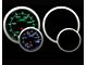 Prosport 52mm Performance Series Water Temperature Gauge; Electrical; Green/White (Universal; Some Adaptation May Be Required)