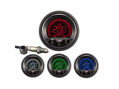 Prosport 52mm Premium EVO Series Wideband Air Fuel Ratio Gauge with With Bosch Sensor; Electrical; Blue/Red/Green/White (Universal; Some Adaptation May Be Required)