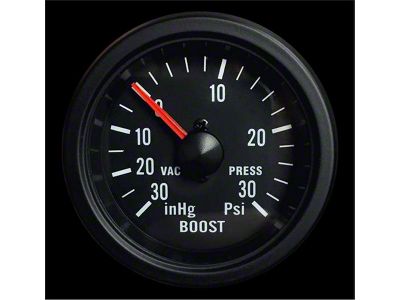 Prosport 52mm Waterproof Series Boost Gauge; Mechanical; 30 PSI; White (Universal; Some Adaptation May Be Required)