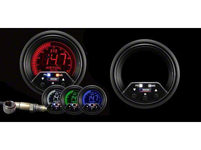 Prosport 60mm Premium EVO Series Wideband Air/Fuel Ratio Gauge; Quad Color (Universal; Some Adaptation May Be Required)