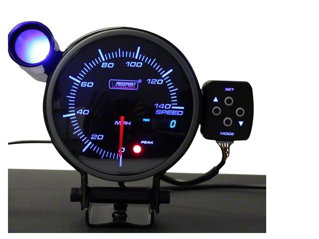 Prosport 95mm Electronic Speedometer; 0-140 MPH (Universal; Some Adaptation May Be Required)