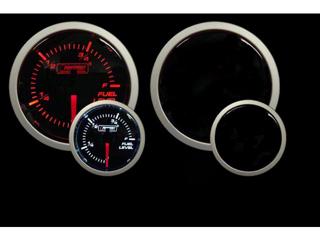 Prosport 52mm Performance Series Fuel Level Gauge; Electrical; Amber/White (Universal; Some Adaptation May Be Required)