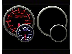 Prosport 52mm Premium Series Boost Gauge; 60 PSI; Amber/White (Universal; Some Adaptation May Be Required)