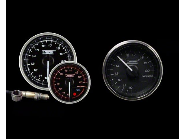 Prosport 52mm Supreme Series Wideband Air Fuel Ratio Gauge with Bosch Sensor; Electrical; Amber/White (Universal; Some Adaptation May Be Required)