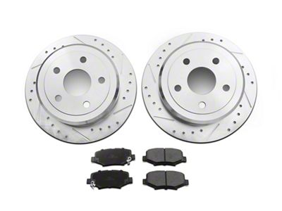 C&L Super Sport HD Brake Rotor and Pad Kit; Rear (07-18 Jeep Wrangler JK)