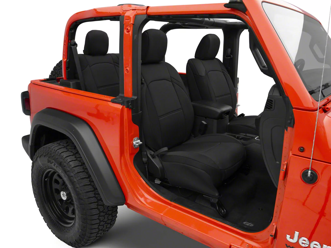 TruShield Jeep Wrangler Neoprene Front and Rear Seat Covers; Black ...