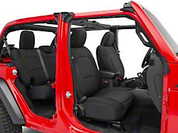 TruShield Neoprene Front and Rear Seat Covers; Black (18-24 Jeep Wrangler JL 4-Door w/o Armrest, Excluding 4xE)