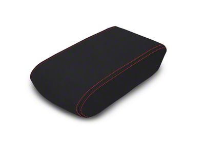 PRP Center Console Cover; Black and Orange Vinyl (10-24 4Runner)