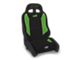 PRP EnduroCrawl Reclining Suspension Seat; Driver Side; Black and Green Tweed (Universal; Some Adaptation May Be Required)