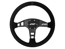 PRP Flat Suede Steering Wheel; Black (Universal; Some Adaptation May Be Required)