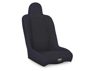 PRP Daily Driver High Back Suspension Seat; Black and Purple Vinyl (Universal; Some Adaptation May Be Required)
