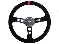 PRP Deep Dish Suede Steering Wheel; Red (Universal; Some Adaptation May Be Required)