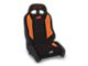 PRP EnduroCrawl Reclining Suspension Seat; Passenger Side; Black and Orange Tweed (Universal; Some Adaptation May Be Required)