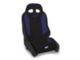 PRP EnduroCrawl Reclining Suspension Seat; Passenger Side; Black and Purple Tweed (Universal; Some Adaptation May Be Required)