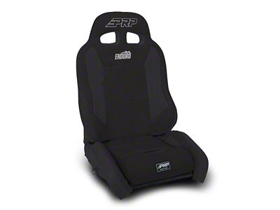 PRP EnduroCrawl Reclining Suspension Seat; Passenger Side; Black Suede (Universal; Some Adaptation May Be Required)