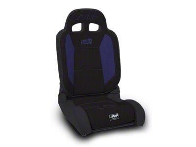 PRP EnduroDaily Reclining Suspension Seat; Driver Side; Black and Purple Tweed (Universal; Some Adaptation May Be Required)