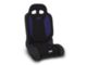 PRP EnduroDaily Reclining Suspension Seat; Passenger Side; Black and Purple Tweed (Universal; Some Adaptation May Be Required)