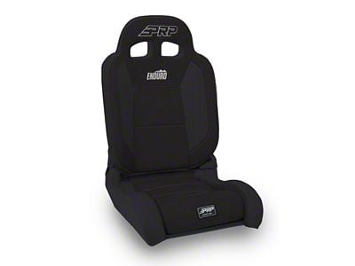 PRP EnduroDaily Reclining Suspension Seat; Driver Side; Black Suede (Universal; Some Adaptation May Be Required)
