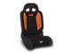 PRP EnduroDaily Reclining Suspension Seat; Driver Side; Black and Orange Tweed (Universal; Some Adaptation May Be Required)