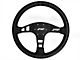 PRP Flat Leather Steering Wheel; Black (Universal; Some Adaptation May Be Required)