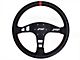 PRP Flat Leather Steering Wheel; Red (Universal; Some Adaptation May Be Required)