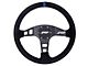 PRP Flat Suede Steering Wheel; Blue (Universal; Some Adaptation May Be Required)