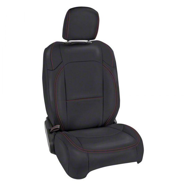 PRP Jeep Gladiator Front Seat Covers; Black with Red Stitching B040-01 ...